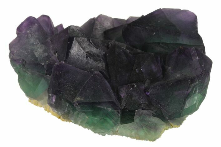 Purple-Green Octahedral Fluorite Crystal Cluster - Fluorescent! #139170